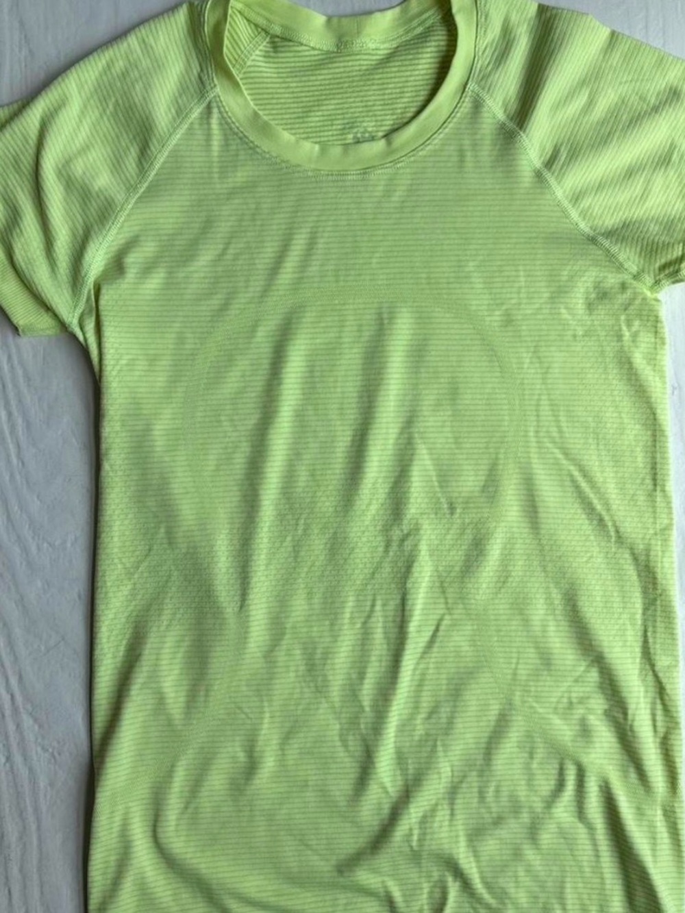 lululemon athletica Neon Lime Short Sleeve Tee